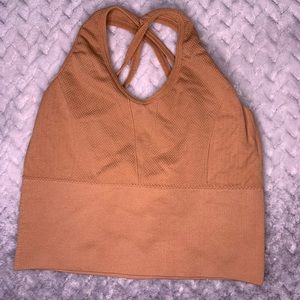 SHEIN nude sports bra top